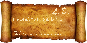 Laczházi Debóra névjegykártya